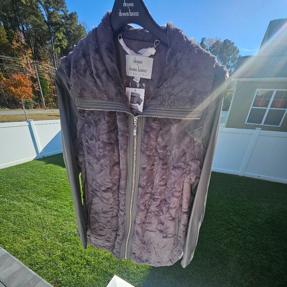 NWT Dennis Basso Faux Fur Coat/Vest - Picture 1 of 9